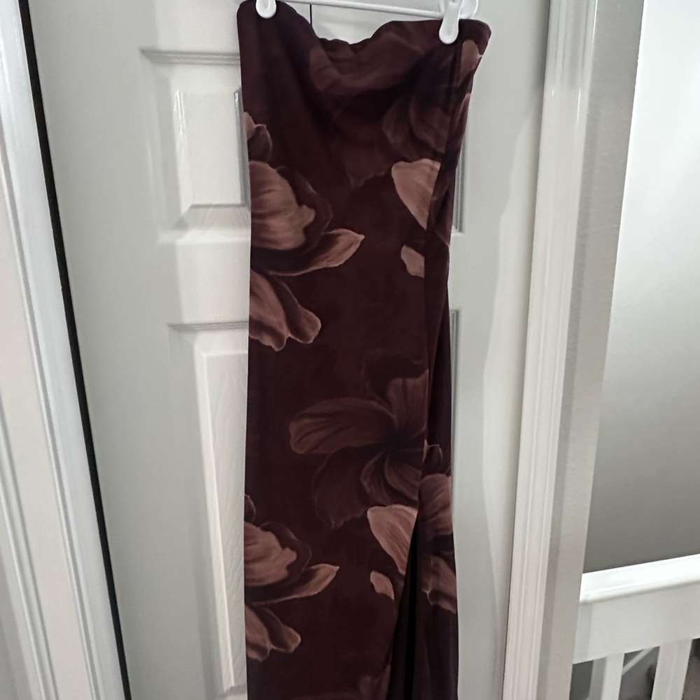 Floral Strapless Maxi Dress